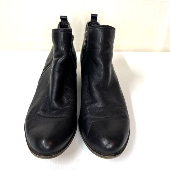 LUCKY BRAND Black Leather Ankle Boots Women's SIze 8 Capsule Classic Western - Picture 6 of 11